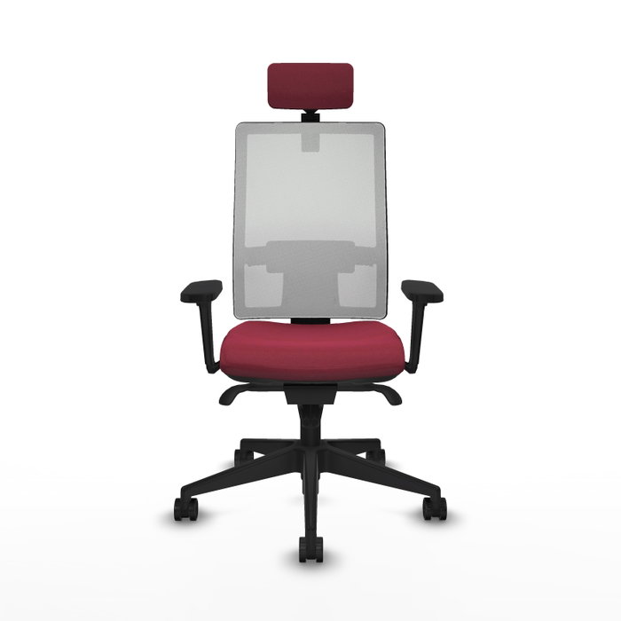 PIQUERAS Y CRESPO Silla de oficina Horna con mecanismo Sincro, Granate y Blanco PIQUERAS Y CRESPO Silla de oficina Horna con mecanismo Sincro, Granate y Blanco