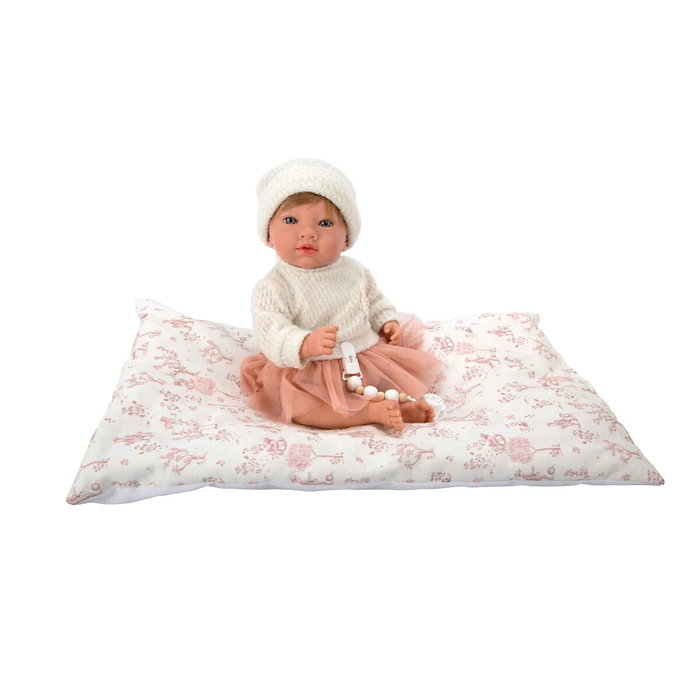 Muñecas Arias Muñeca Reborn Julia Rosa con Cojín