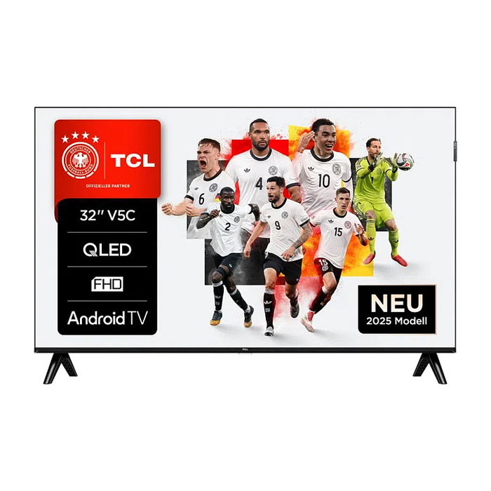 TCL 32V5C Smart TV Android 32" Full HD QLED HDR10 Negro | WiFi, Bluetooth, Modo Juego, 4K Upscaling, Asistente de Google