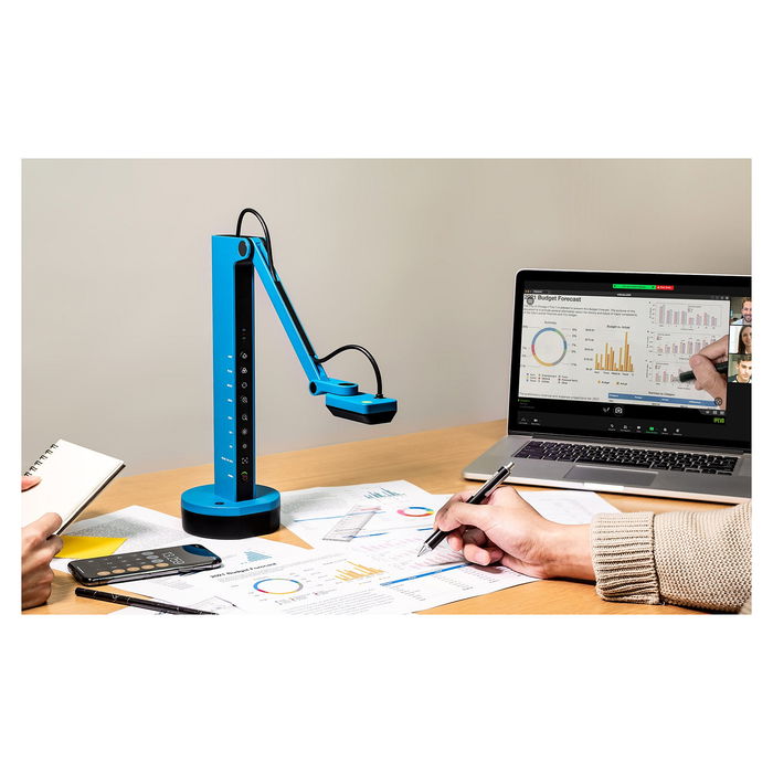 IPEVO VZ-X Dokumentenkamera Visualizer, 8MP, Resolución 3264 x 2448, USB 2.0, HDMI, para Windows/Mac, Color Azul