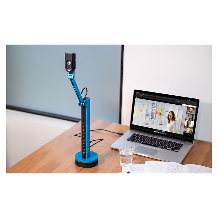 IPEVO VZ-X Dokumentenkamera Visualizer, 8MP, Resolución 3264 x 2448, USB 2.0, HDMI, para Windows/Mac, Color Azul