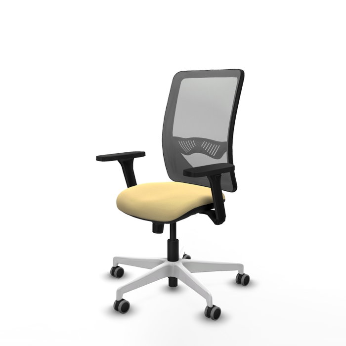 PIQUERAS Y CRESPO Silla de oficina Zulema con mecanismo Sincro, Crema y Gris PIQUERAS Y CRESPO Silla de oficina Zulema con mecanismo Sincro, Crema y Gris