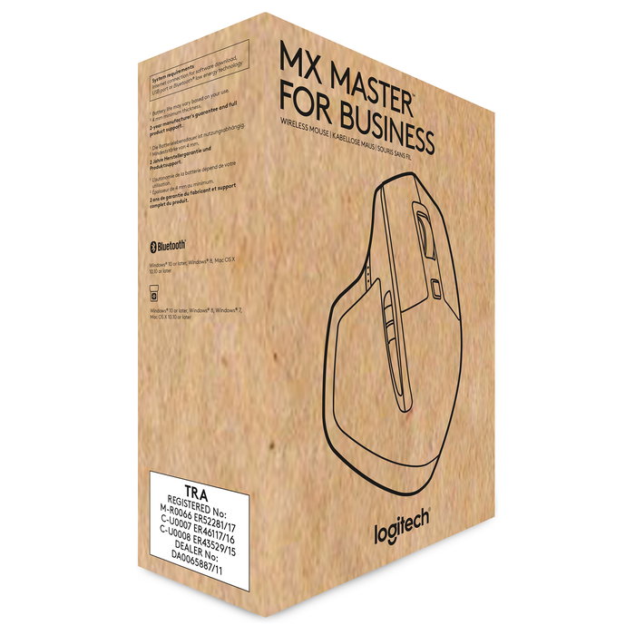 Logitech MX Master Ratón Inalámbrico RF + Bluetooth Láser 1000 DPI Negro Bronce
