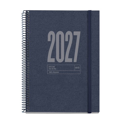 MIQUELRIUS Agenda Anual 2027 Recycled Espiral Tapa Dura Dark Blue MIQUELRIUS Agenda Anual 2027 Recycled Espiral Tapa Dura Dark Blue