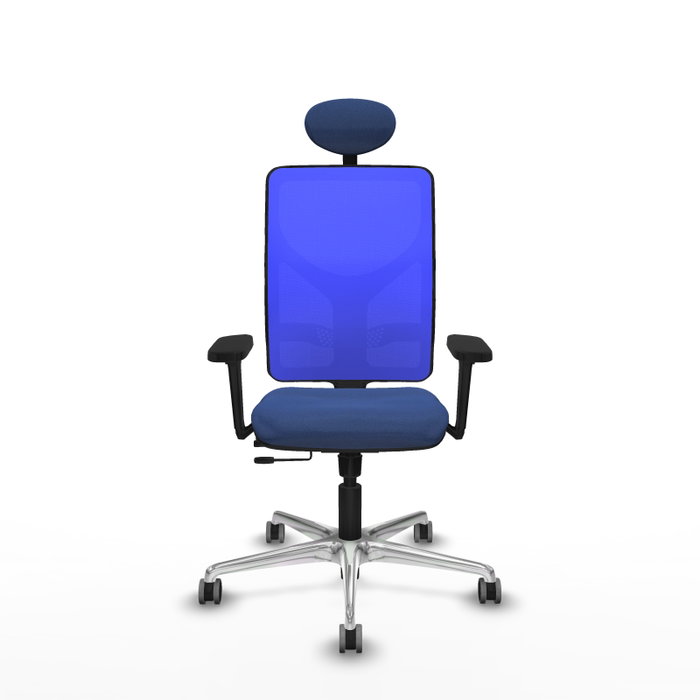 PIQUERAS Y CRESPO Silla de oficina Motilla con mecanismo Sincro/Traslack Azul
