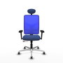PIQUERAS Y CRESPO Silla de oficina Motilla con mecanismo Sincro/Traslack Azul