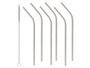 Kinvara Set 6 Pajitas Acero Inoxidable con Limpiador Incluido Plata 20 cm x 0.5 cm Diámetro con Escobilla 20cm (Set de 24)