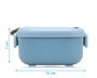 KioKids Caja Almuerzo Azul 750 ml Con Cuchara Gris Hermética Apta Lavavajillas +4 Meses