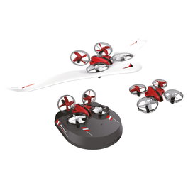 AMEWI Air Genius 3in1 Drone rojo/8+ Cuadricóptero 2.4GHz 4 rotores 300 mAh