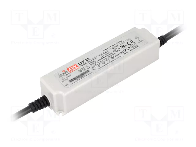 MEAN WELL LPF-25-36 Fuente de alimentación para LED 36V 25,2W IP67 MEAN WELL LPF-25-36 Fuente de alimentación para LED 36V 25,2W IP67