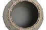 DKD Home Decor Macetero de Metal y Fibra Gris Desgastado