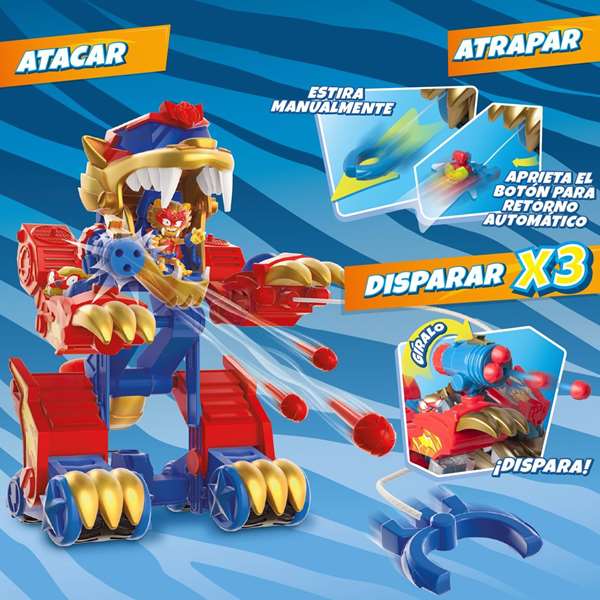 Superthings PSTSP112IN120 Tigerbot, Juguete Transformable de Robot a Vehículo para Niños +3 Años