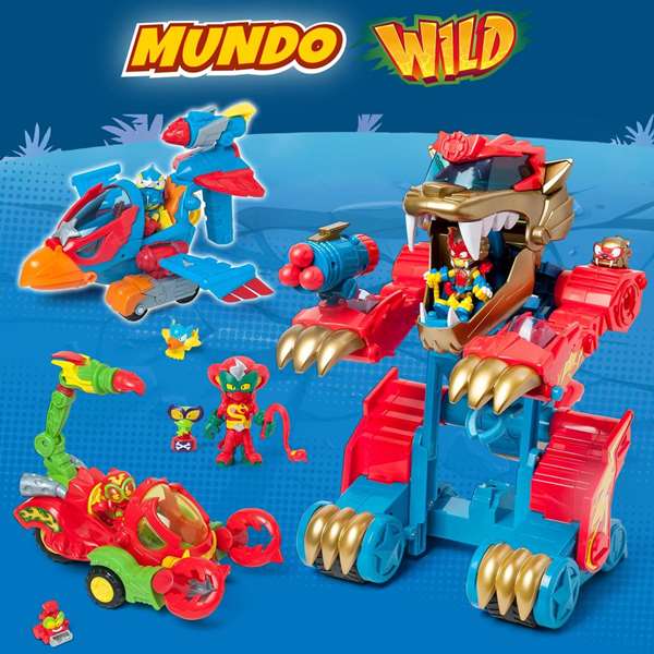 Superthings PSTSP112IN120 Tigerbot, Juguete Transformable de Robot a Vehículo para Niños +3 Años