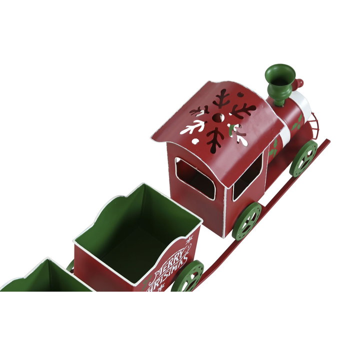DKD Home Decor Tren de Metal Rojo y Verde 103,5x16x30,5 cm