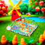 Playgro Gimnasio Musical Jardín Risueño 0189025 con Sonajero Hoja, Mordedor Zanahoria, León Musical y Espejo para Bebés +0 Meses