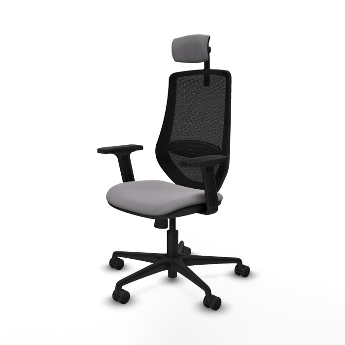 PIQUERAS Y CRESPO Silla de oficina Mardos con mecanismo Sincro, Gris y Negro