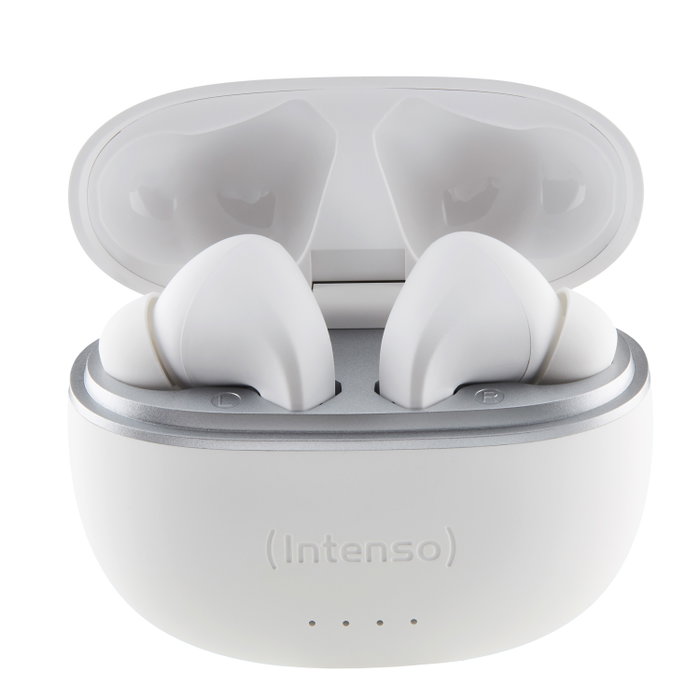 Intenso Buds T302A Auriculares Inalámbricos Bluetooth TWS con Cancelación Activa de Ruido ANC - Blanco