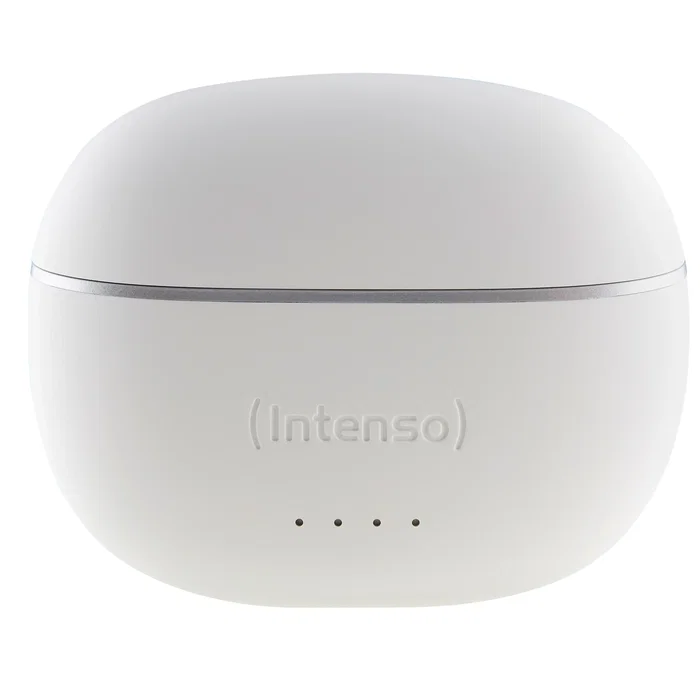Intenso Buds T302A Auriculares Inalámbricos True Wireless (TWS) con Cancelación Activa de Ruido (ANC), Bluetooth 5.3, 35h Autonomía, Blanco
