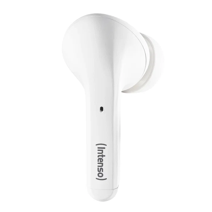 Intenso Buds T302A Auriculares Inalámbricos True Wireless (TWS) con Cancelación Activa de Ruido (ANC), Bluetooth 5.3, 35h Autonomía, Blanco