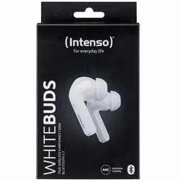 Intenso Buds T302A Auriculares Inalámbricos True Wireless (TWS) con Cancelación Activa de Ruido (ANC), Bluetooth 5.3, 35h Autonomía, Blanco