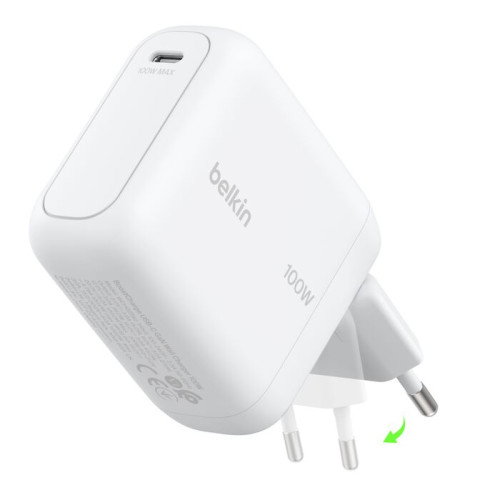 Belkin BoostCharge Cargador USB-C GaN 100W Blanco Belkin BoostCharge Cargador USB-C GaN 100W Blanco
