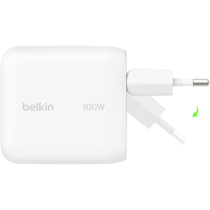 Belkin BoostCharge 100W USB-C GaN WCH025kqWH Blanco Belkin BoostCharge 100W USB-C GaN WCH025kqWH Blanco