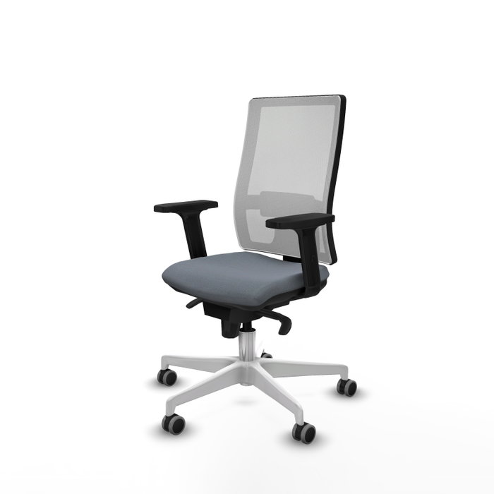 PIQUERAS Y CRESPO Silla de oficina Horna con Mecanismo Sincro, Gris y Blanco PIQUERAS Y CRESPO Silla de oficina Horna con Mecanismo Sincro, Gris y Blanco
