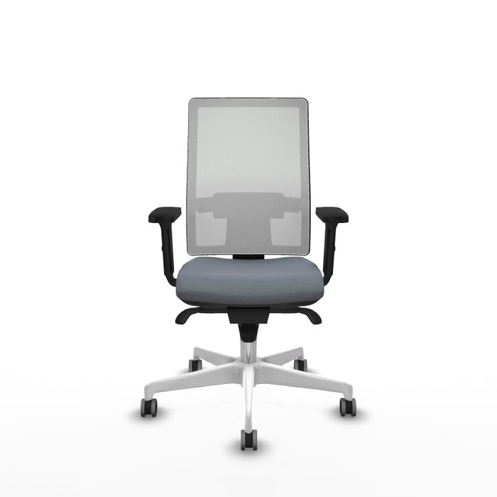 PIQUERAS Y CRESPO Silla de oficina Horna con Mecanismo Sincro, Gris y Blanco PIQUERAS Y CRESPO Silla de oficina Horna con Mecanismo Sincro, Gris y Blanco