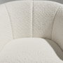 BORDECOR Silla giratoria Dalim en blanco y beige