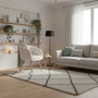 BORDECOR Silla giratoria Dalim en blanco y beige