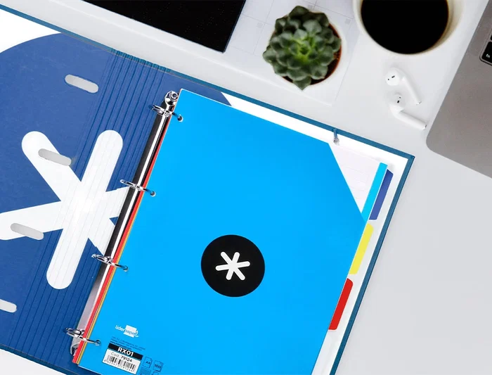 Antartik Recambio A4 100 Hojas 90gr Cuadro 5mm 4 Taladros Bandas 5 Colores Papel Extrablanco Escritura Fluida