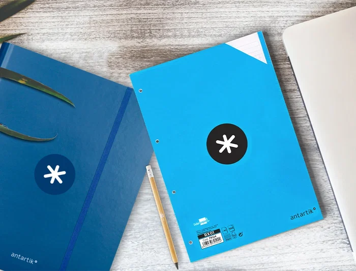 Antartik Recambio A4 100 Hojas 90gr Cuadro 5mm 4 Taladros Bandas 5 Colores Papel Extrablanco Escritura Fluida