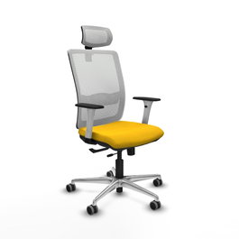 PIQUERAS Y CRESPO Silla de oficina Haches Amarillo/Blanco