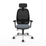 PIQUERAS Y CRESPO Silla de oficina Cilanco con mecanismo Sincro/Traslack, Gris y Negro