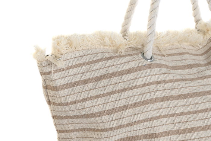 DKD Home Decor Bolso de Lienzo con Rayas (Surtido de 2 unidades)