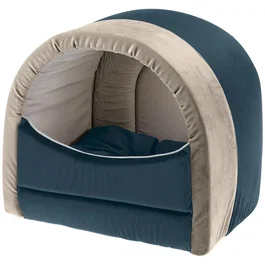 Ferplast Casa para Perro Gato Majesty 20 Azul Beige 40 x 34 x 36 cm
