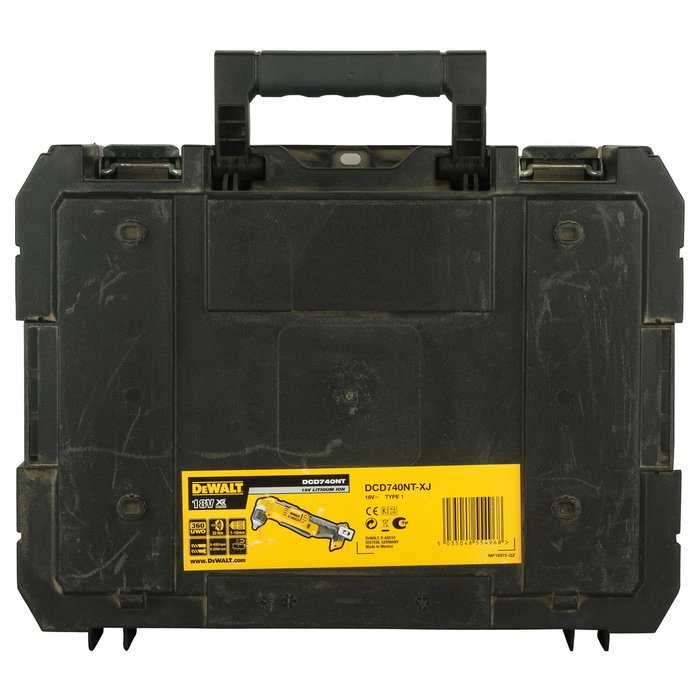 DeWALT DCD740NT-XJ Taladro de Ángulo Recto 18V Sin Llave - Capacidad 44.5 mm, 2000 RPM, Negro/Amarillo