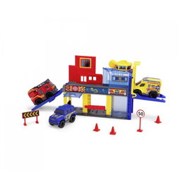 Dickie Micro SOS Station con 3 vehículos Mercedes-Benz