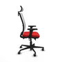 PIQUERAS Y CRESPO Silla de oficina Haches con mecanismo Sincro/Traslack Rojo y Blanco