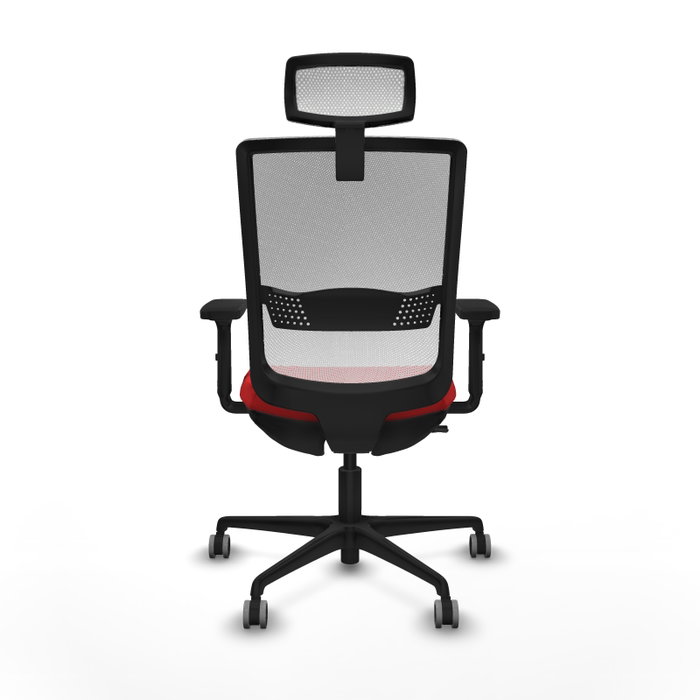 PIQUERAS Y CRESPO Silla de oficina Haches con mecanismo Sincro/Traslack Rojo y Blanco PIQUERAS Y CRESPO Silla de oficina Haches con mecanismo Sincro/Traslack Rojo y Blanco