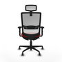 PIQUERAS Y CRESPO Silla de oficina Haches con mecanismo Sincro/Traslack Rojo y Blanco