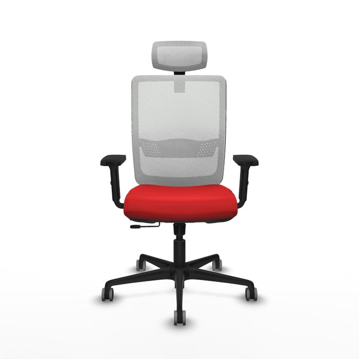 PIQUERAS Y CRESPO Silla de oficina Haches con mecanismo Sincro/Traslack Rojo y Blanco PIQUERAS Y CRESPO Silla de oficina Haches con mecanismo Sincro/Traslack Rojo y Blanco