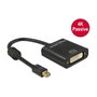 DeLOCK Adaptador de cable mini DisplayPort 1.2 a DVI 24+5 negro 4K
