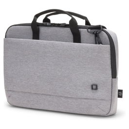Dicota Eco Slim Case MOTION 12 - 13.3", Maletín para Portátil Gris Claro, con Compartimento para Tablet, Tirante para Hombro, 33.8 cm, Fabricado con Materiales Reciclados PET