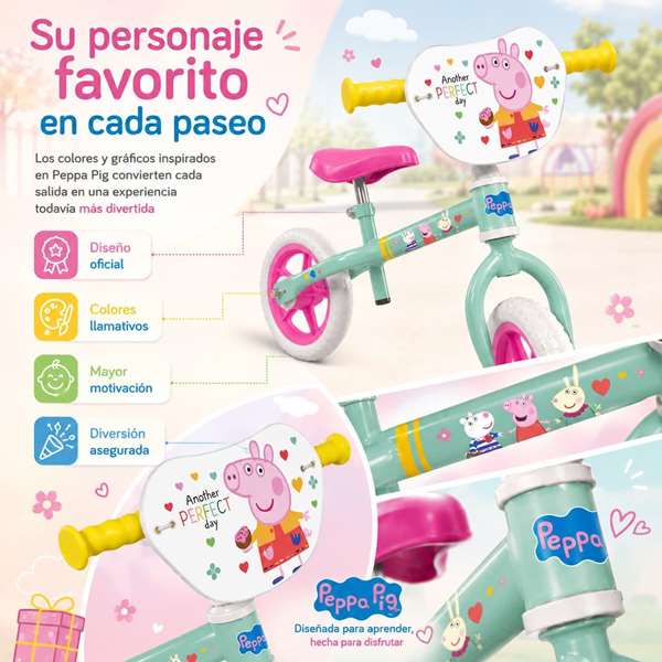 Toimsa Bicicleta sin pedales Peppa Pig 10 pulgadas