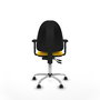PIQUERAS Y CRESPO Silla de oficina Aýna Amarillo Similpiel con Brazos 2D