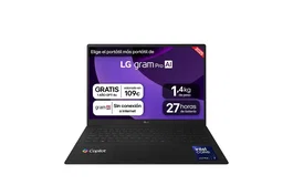 PortÁtil lg gram pro 16z90tr-e.ad88b intel core ultra 7-255h 32gb 1tb ssd geforce rtx 5050 16' win11