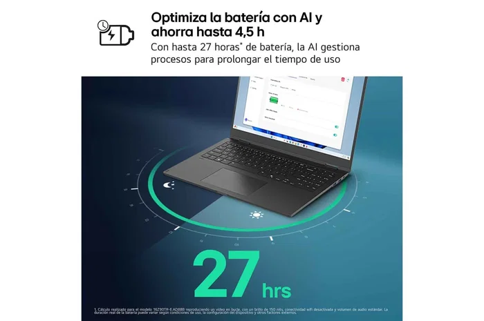 PortÁtil lg gram pro 16z90tr-e.ad88b intel core ultra 7-255h 32gb 1tb ssd geforce rtx 5050 16' win11 PortÁtil lg gram pro 16z90tr-e.ad88b intel core ultra 7-255h 32gb 1tb ssd geforce rtx 5050 16' win11