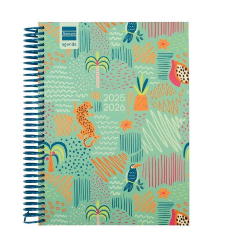 Finocam Agenda Escolar 2025-2026 Diva 4º 155x212 1 Día Página Selva 536160626