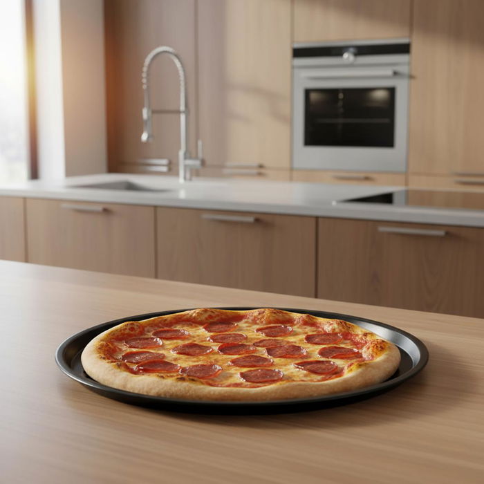 Bandeja Pizza Acero Pintado Sweet Grey Quid 30x0,9 cm (12 Unidades)